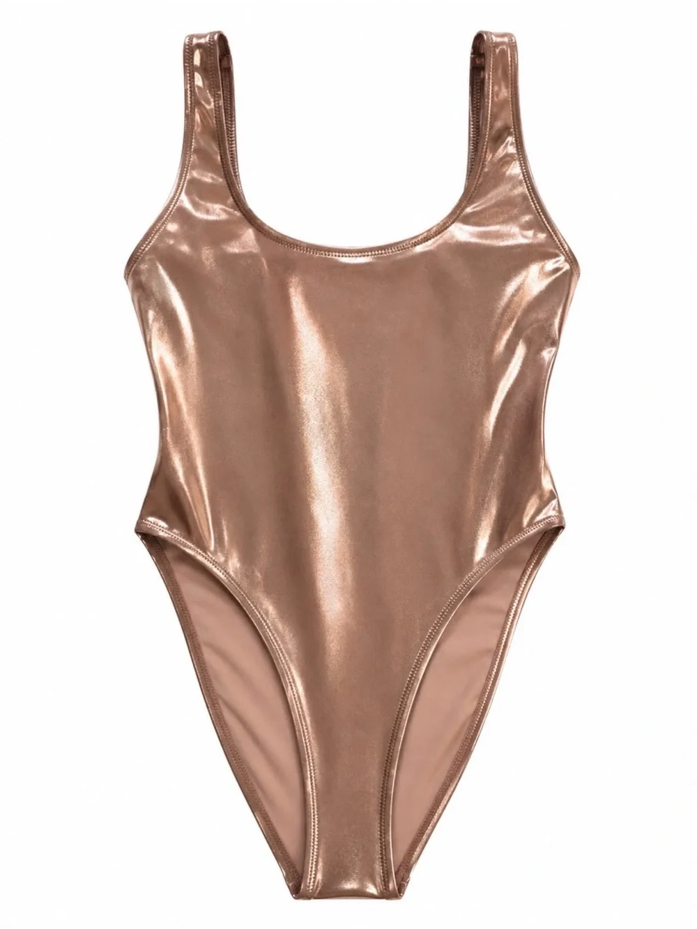 Metallic Rose Gold skims Swimsuit